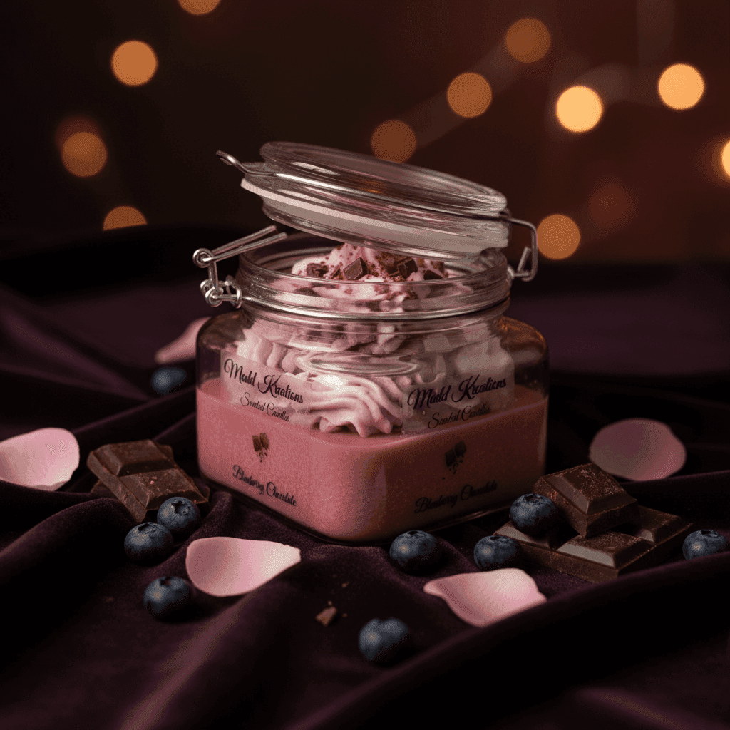 Blueberry Chocolate Scented Candle - My Madd Kreations