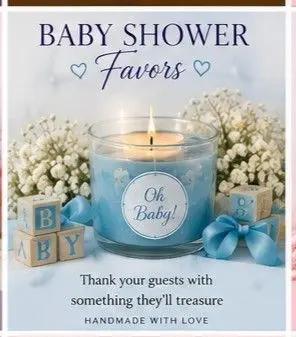 Baby Shower Candle Favors - My Madd Kreations