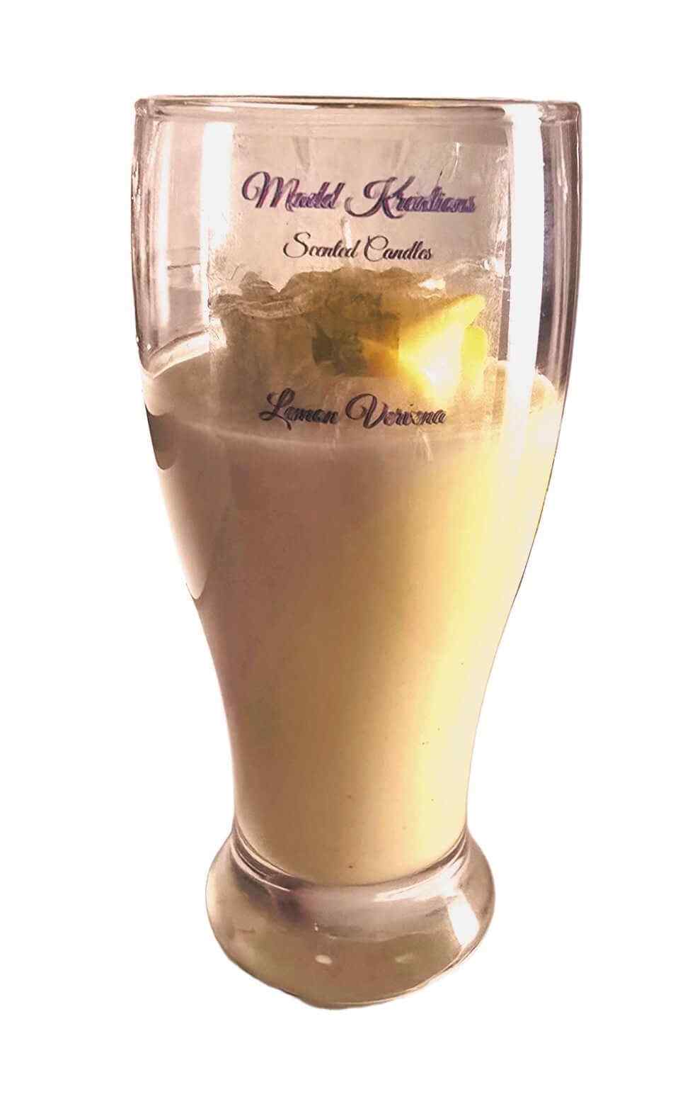 Lemon Verbena — 18oz Pilsner Glass Candle - My Madd Kreations