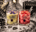 Black Violet & Saffron Candle Set - Rock scene
