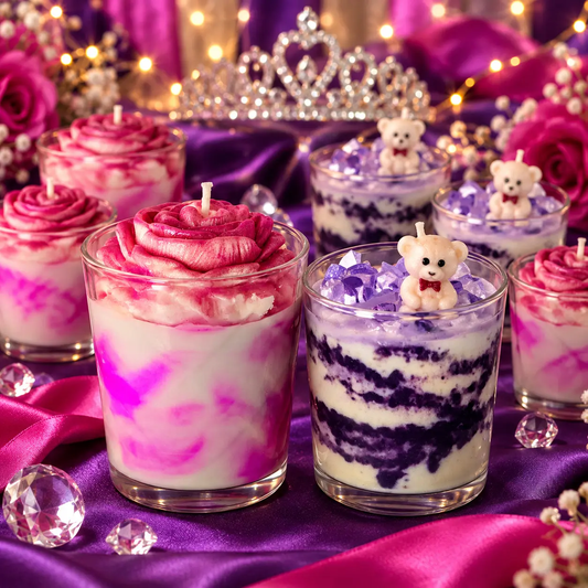 Handcrafted soy candle favors for Quinceañera and Sweet 16 celebrations from My Madd Kreations