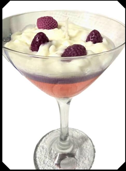 Pomegranate Martini Glass Scented Candle – 10 oz