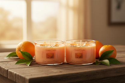 Fresh Orange Juice Candle Scene