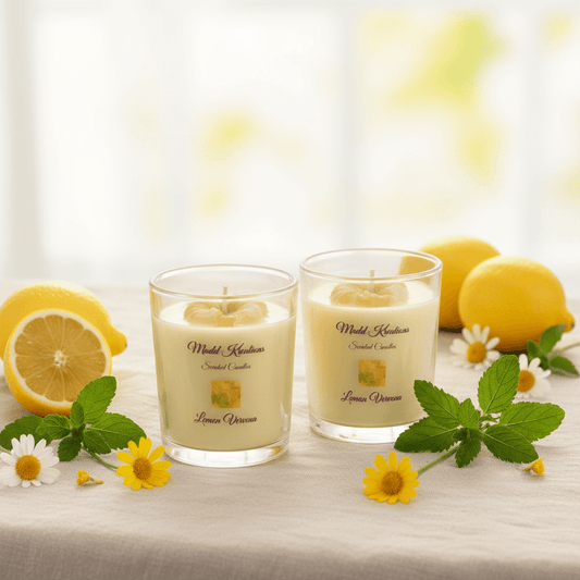Lemon Verbena Scented Candle Set - My Madd Kreations