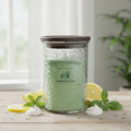 Limoncello Creeme Candle lifestyle scene with lemons and fresh cream