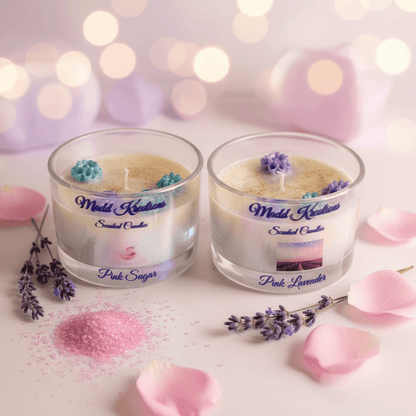 Pink Sugar Lavender Scented Candle Set - My Madd Kreations