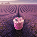 Lavender Valley — 2lb Luxury Candle surrounded by blooming lavender fields, perfect for a serene atmosphere.