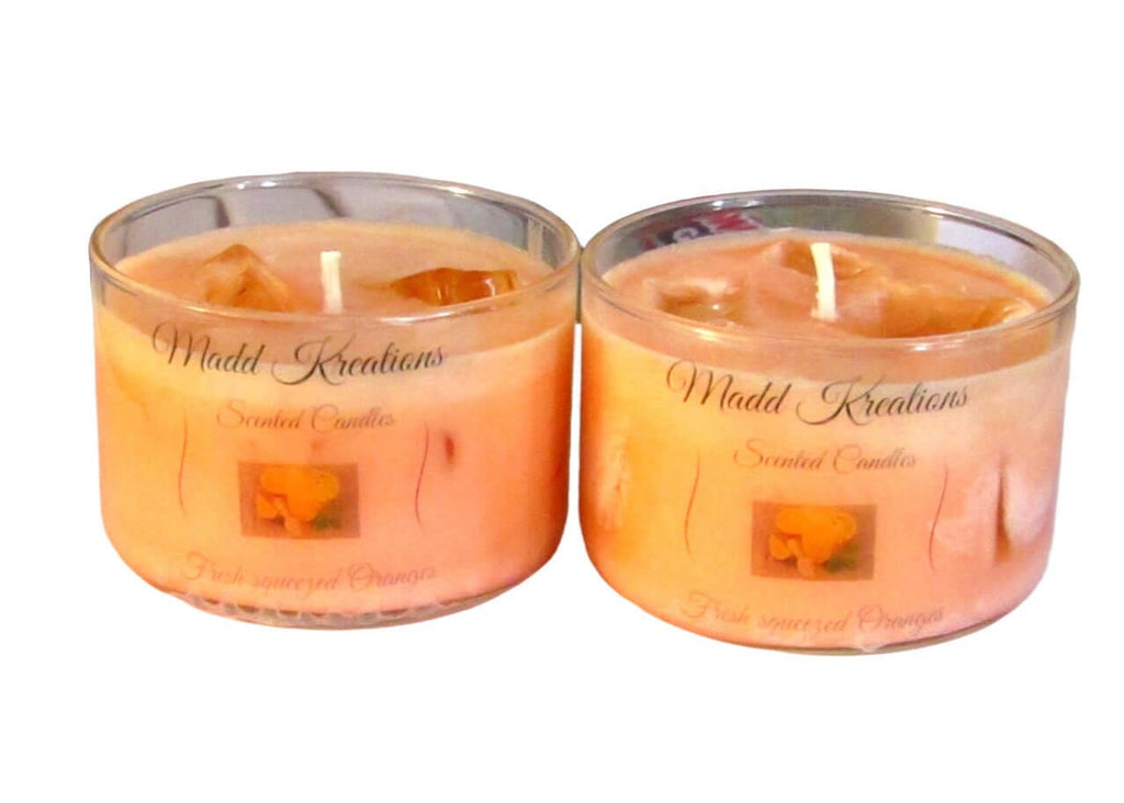 Fresh Squeezed Oranges Candle Set - Citrus Aroma for Home Fragrance - My Madd Kreations