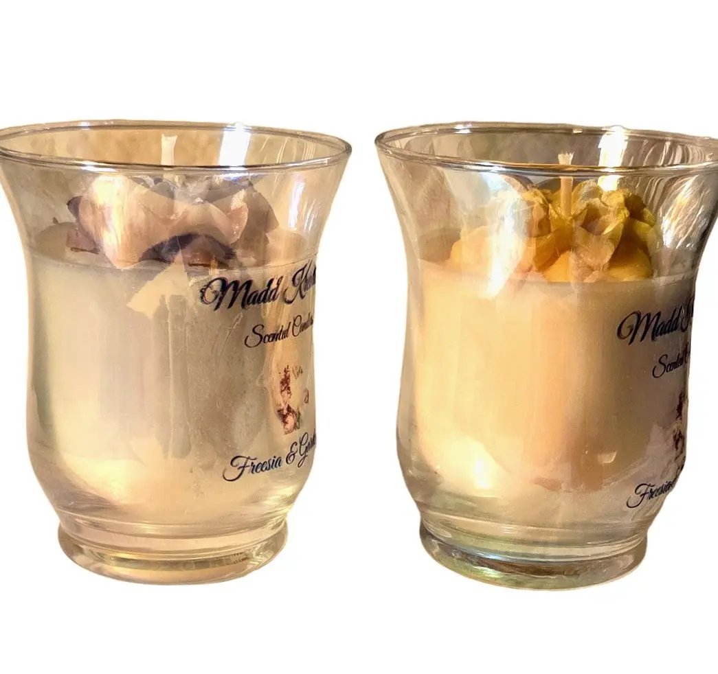 Freesia Gardenia Scented Candle Set - My Madd Kreations