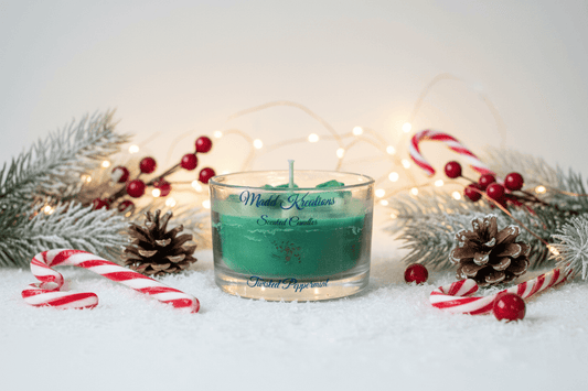 Twisted Peppermint Candle - Refreshing Scented Candle for a Cozy Atmosphere - My Madd Kreations