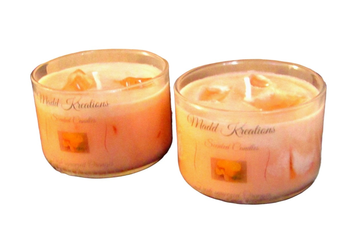 Fresh Squeezed Oranges Candle Set - Citrus Aroma for Home Fragrance