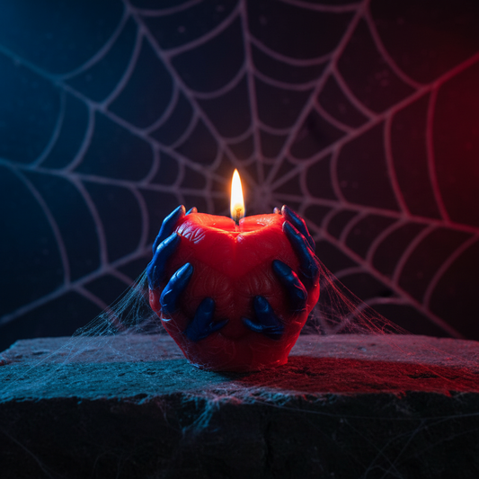 Spider-Man Heart Candle Halloween Scene
